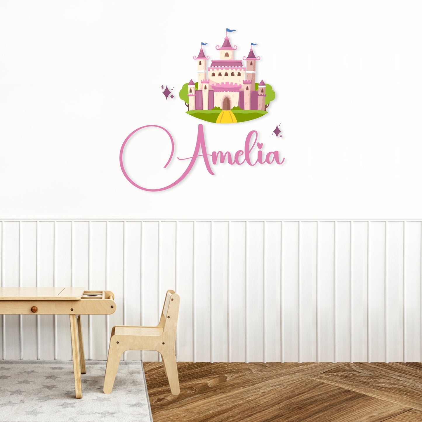 Custom Wall Decals - Custom Name Princess Haven Wall Decal: Castle of Enchantment