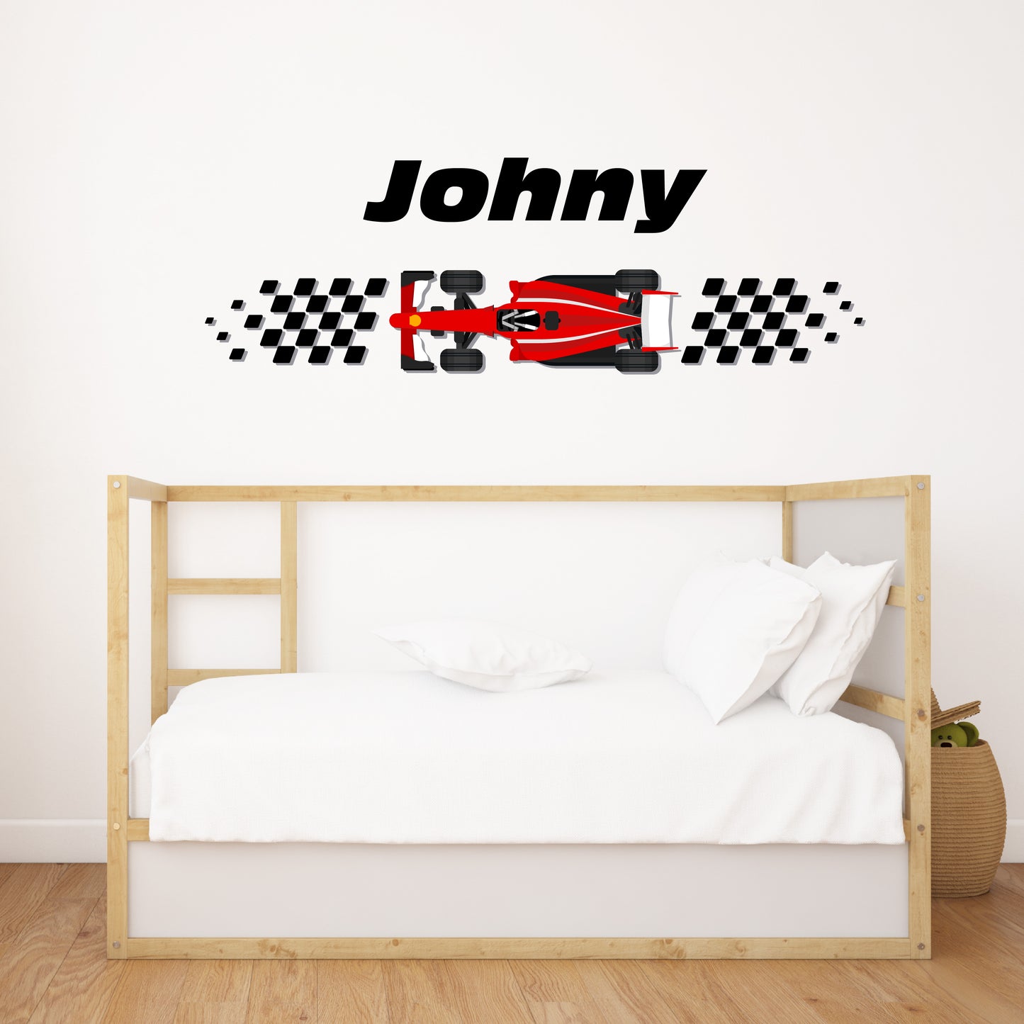 Custom Wall Decals - Custom Name Red Monoplane Wall Decal: Red Monoplane Racing