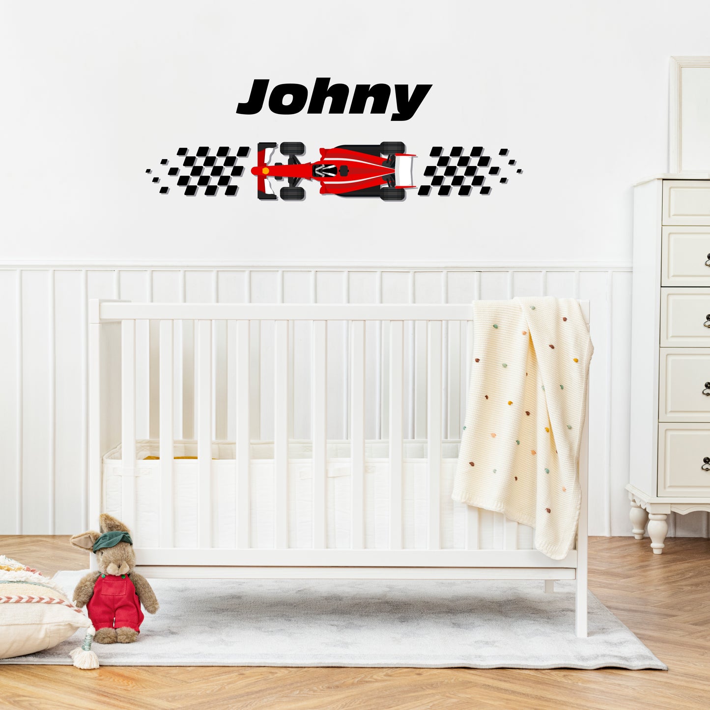 Custom Wall Decals - Custom Name Red Monoplane Wall Decal: Red Monoplane Racing