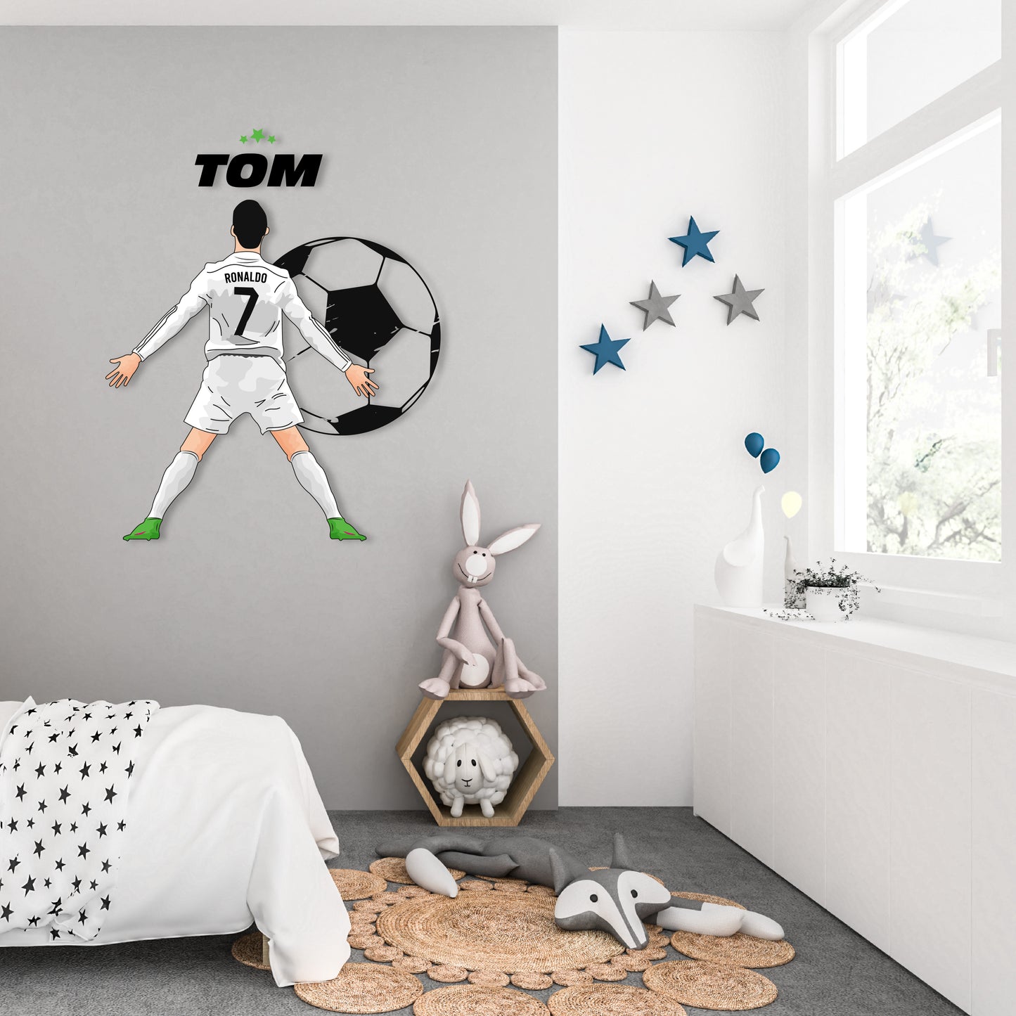 Custom Wall Decals - Custom Name Cristiano Ronaldo Wall Decal: Soccer Icon