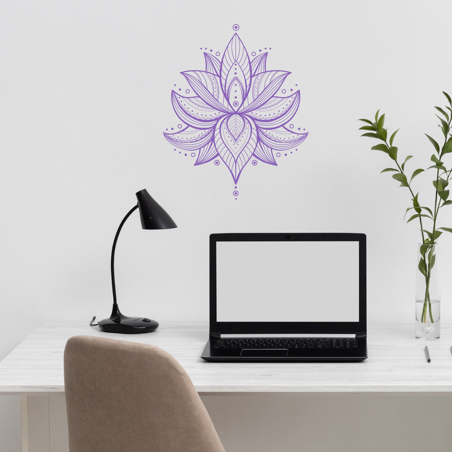 Custom Wall Decals - Lotus Serenity: Blooming Lotus Wall Decal Tranquility