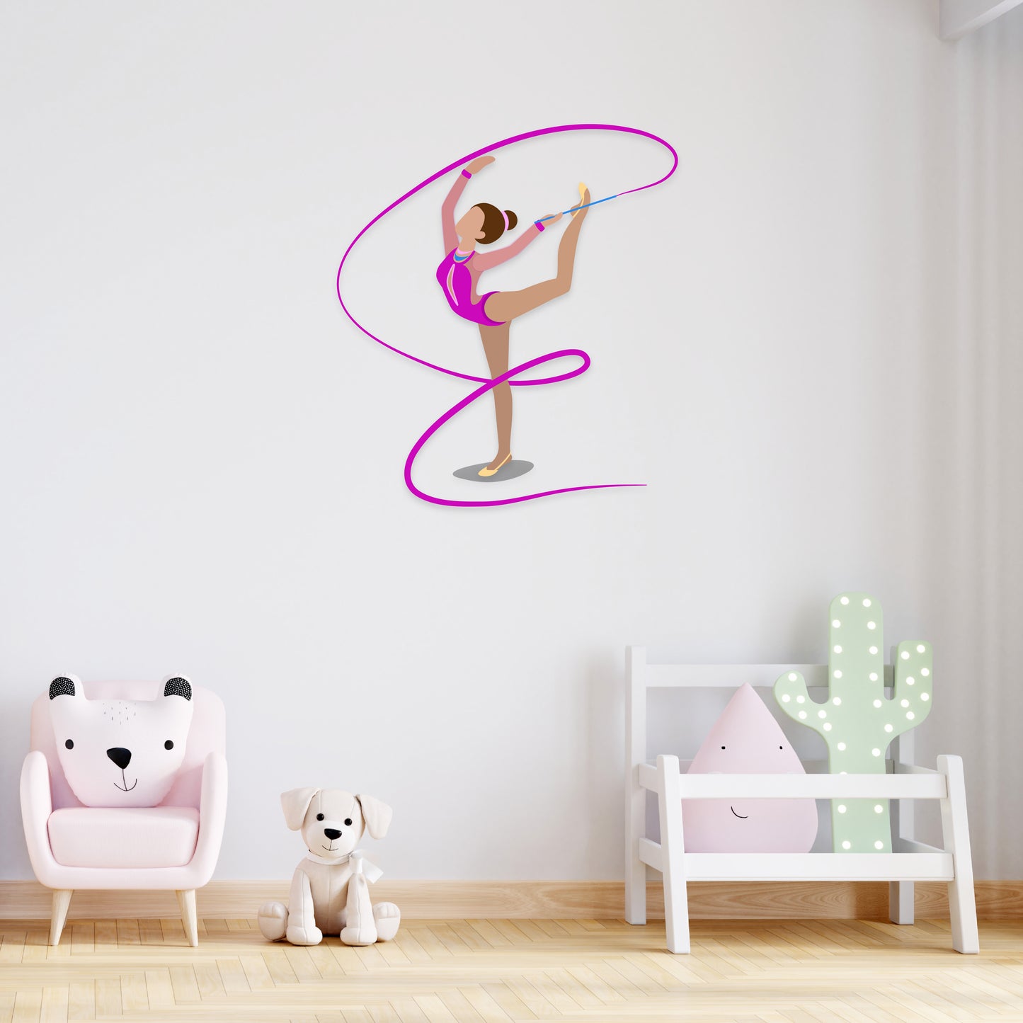Custom Wall Decals - Gymnastic Grace: Gymnast Wall Decal in Action