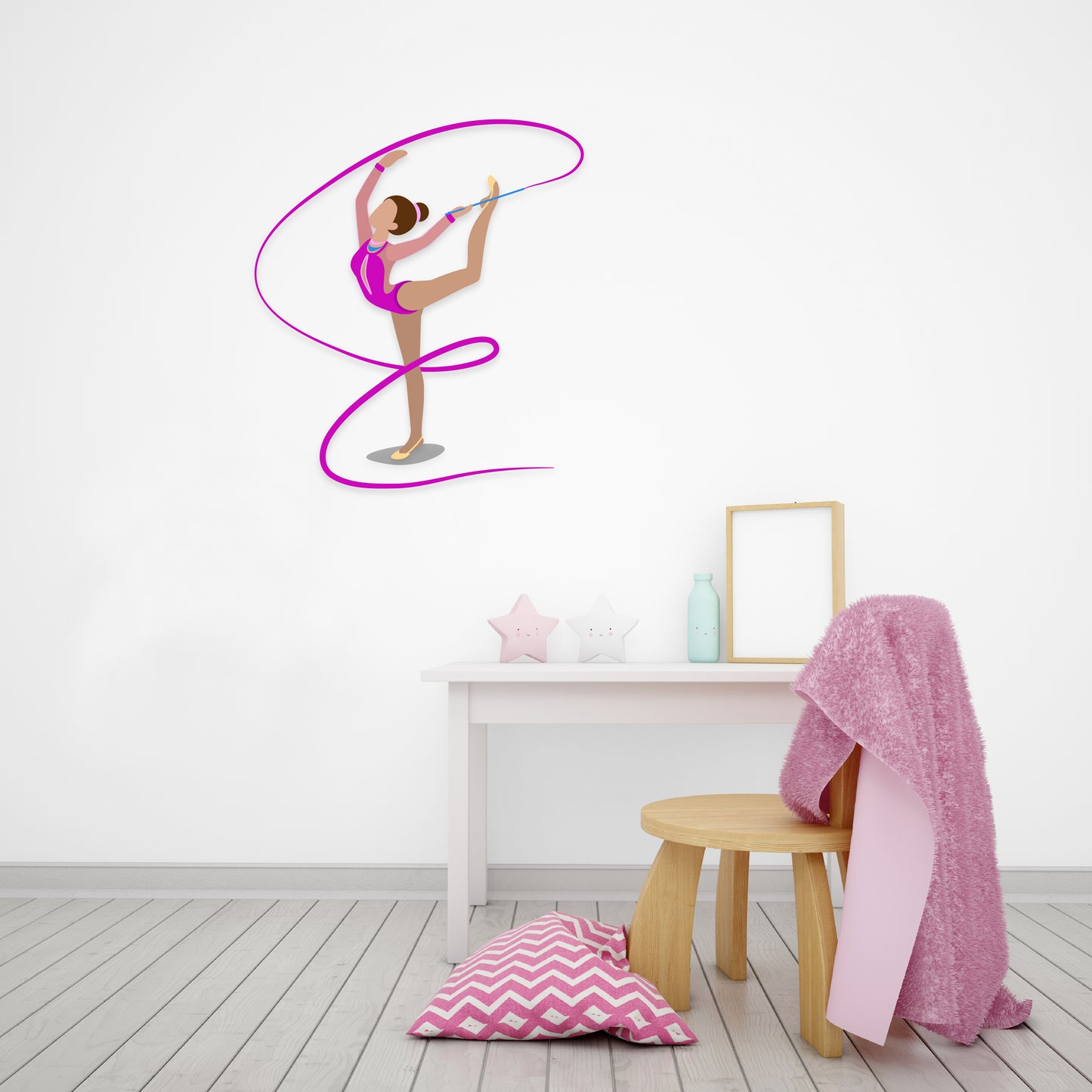 Custom Wall Decals - Gymnastic Grace: Gymnast Wall Decal in Action