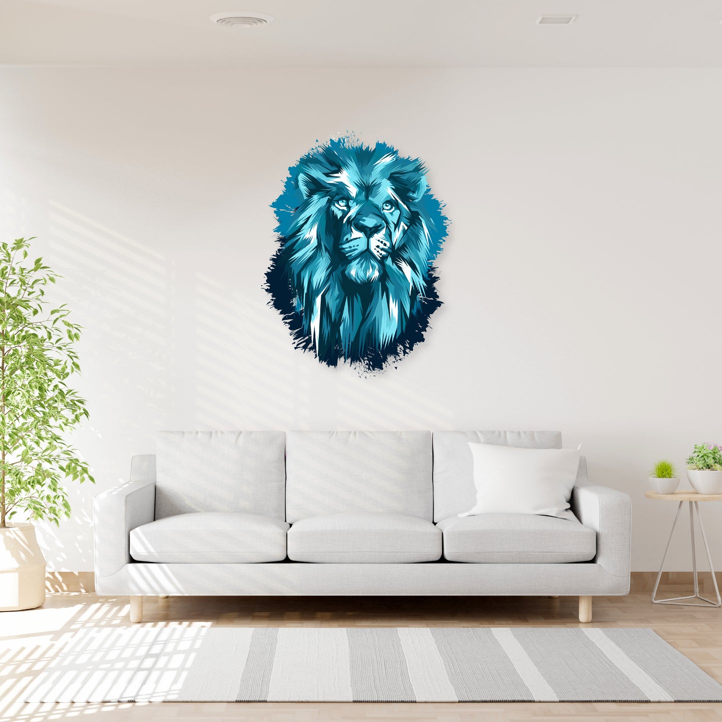 Custom Wall Decals - Lion's Roar: Majestic Lion Head Wall Decal Dominance