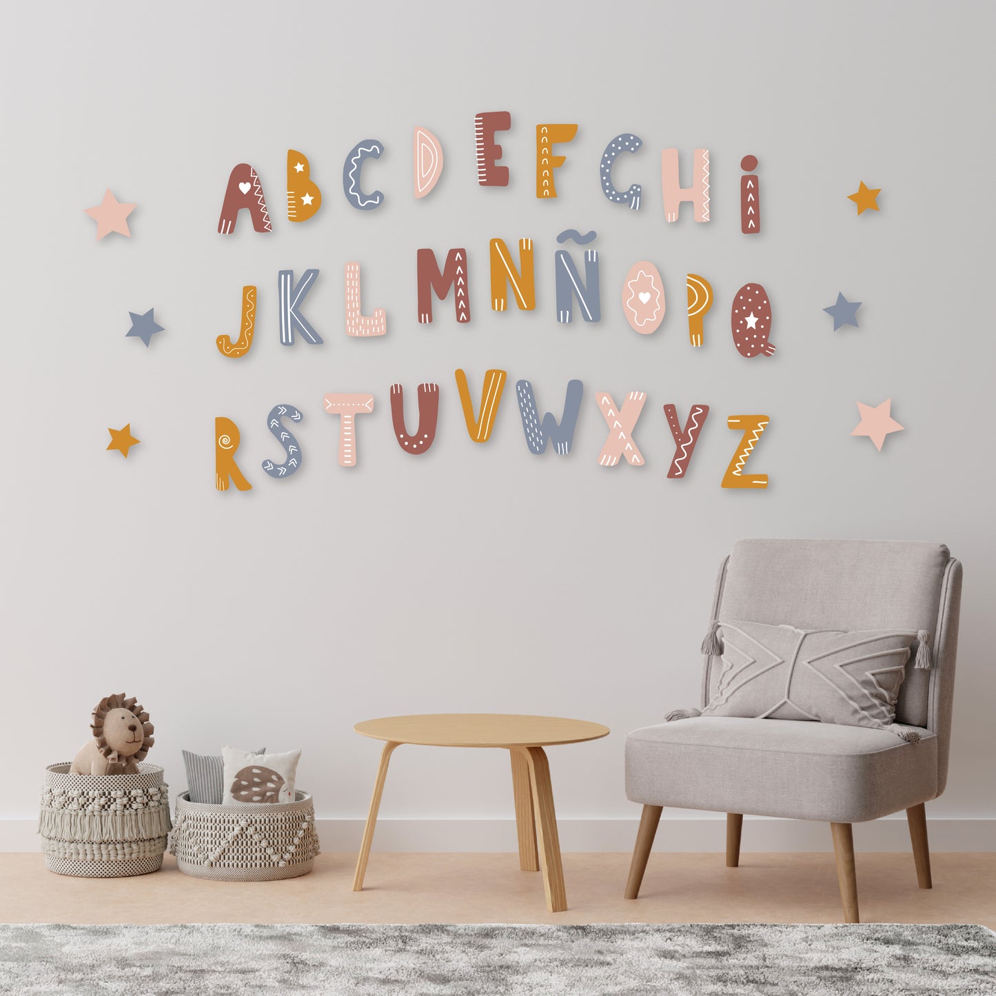 Custom Wall Decals - Celestial ABC: Illuminate Your World with Starry Alphabets!