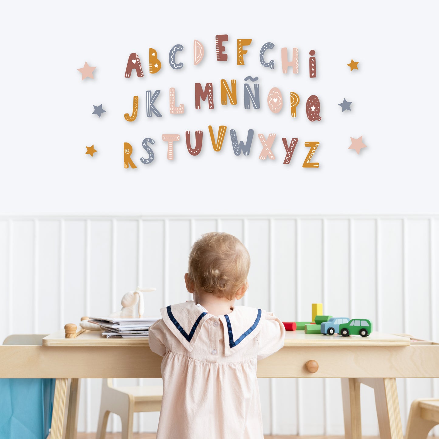 Custom Wall Decals - Celestial ABC: Illuminate Your World with Starry Alphabets!