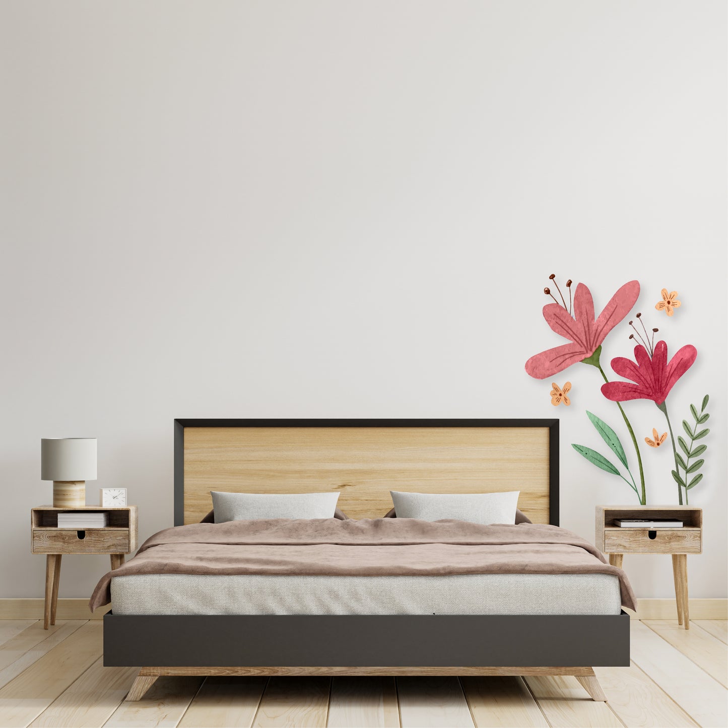 Custom Wall Decals - Red Rose Radiance: Watercolor Floral Symphony in Scarlet!