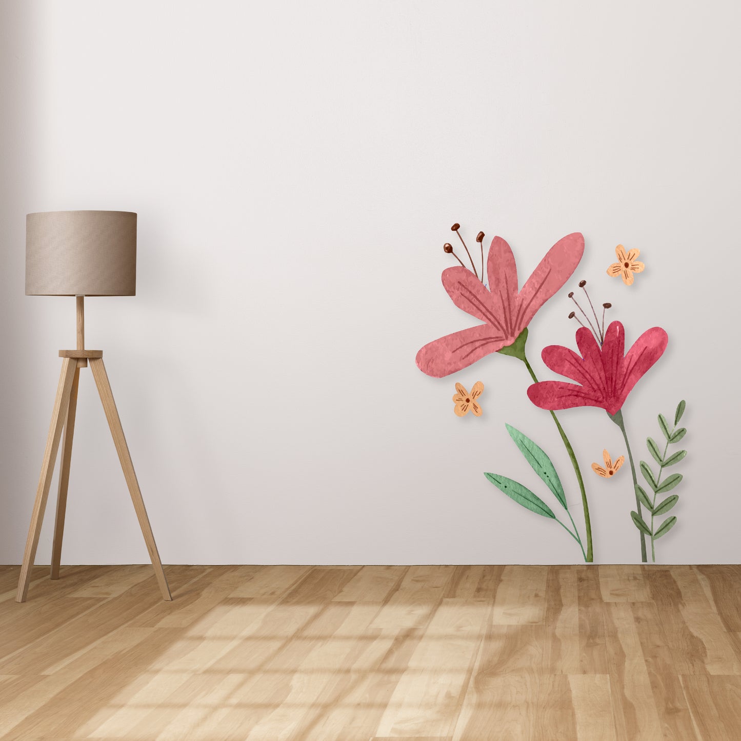 Custom Wall Decals - Red Rose Radiance: Watercolor Floral Symphony in Scarlet!