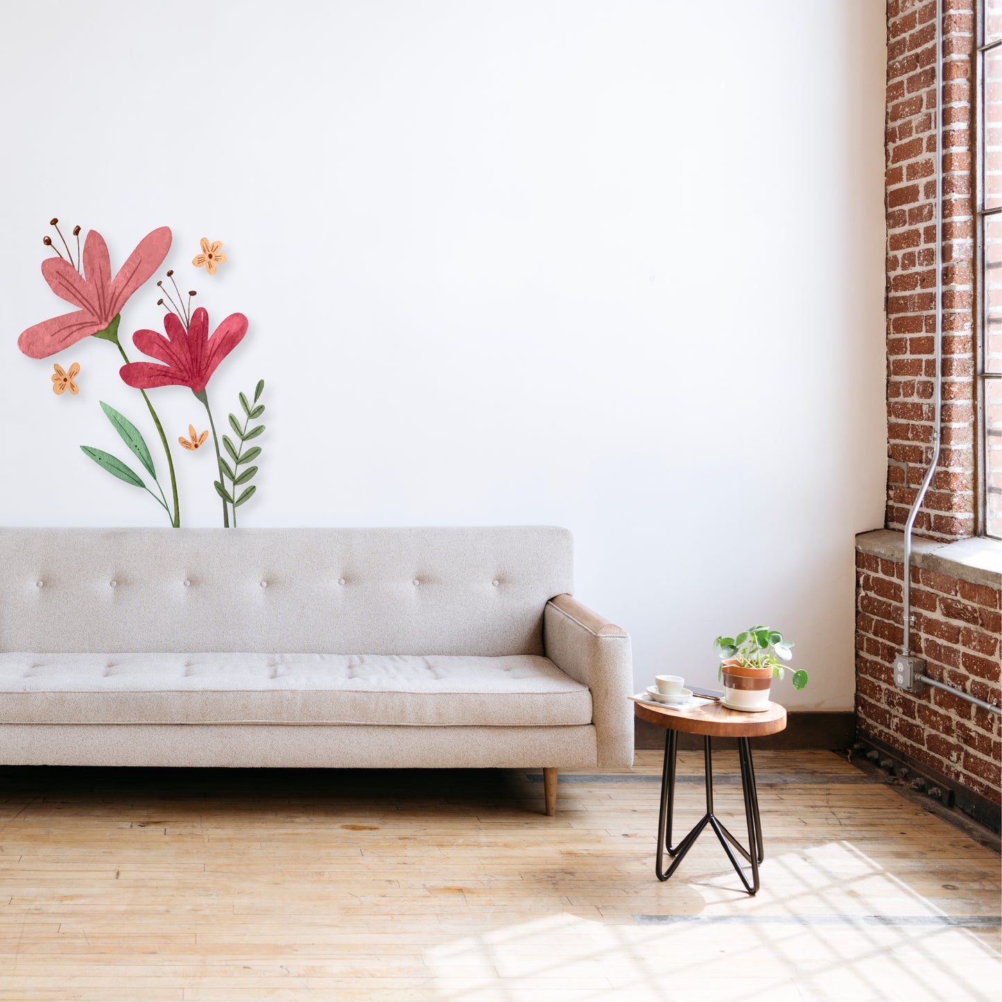 Custom Wall Decals - Red Rose Radiance: Watercolor Floral Symphony in Scarlet!