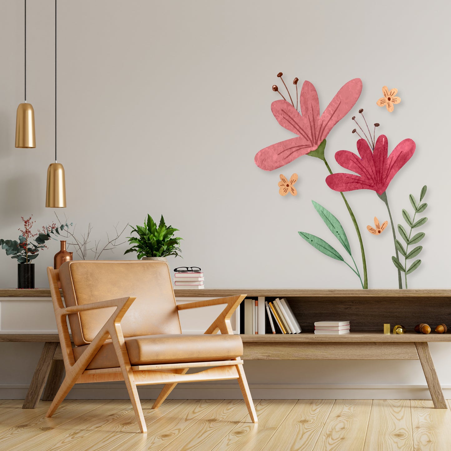 Custom Wall Decals - Red Rose Radiance: Watercolor Floral Symphony in Scarlet!