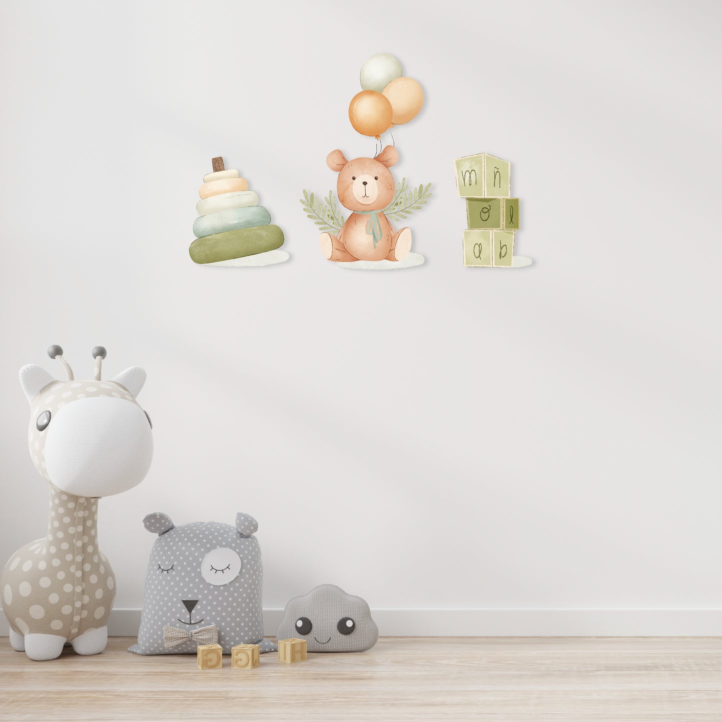 Custom Wall Decals - Cuddly Companions: Teddy Bear and Toys Wall Decal Wonderland!