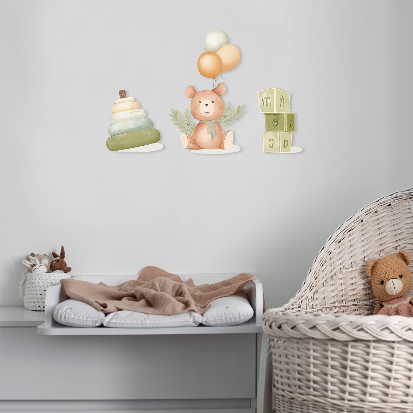 Custom Wall Decals - Cuddly Companions: Teddy Bear and Toys Wall Decal Wonderland!