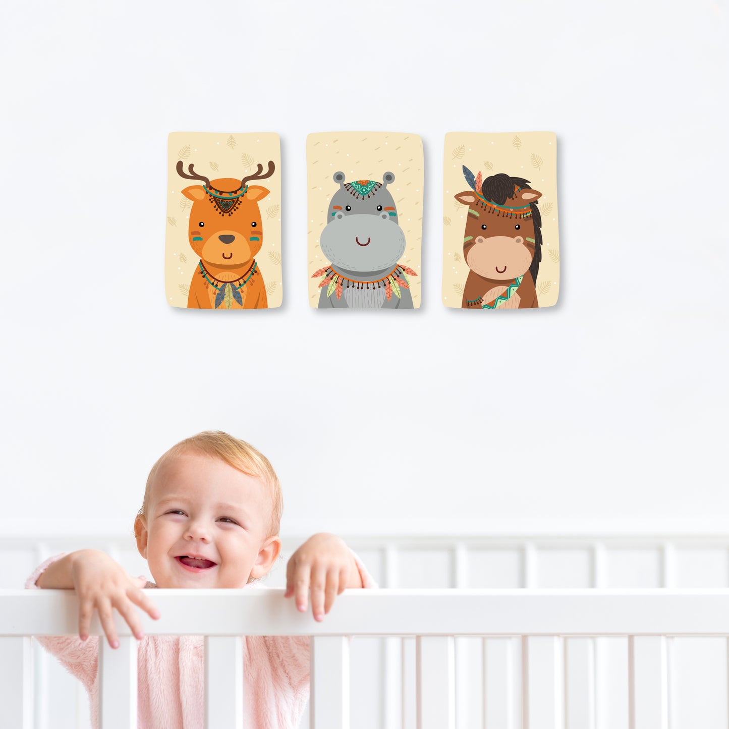 Custom Wall Decals - Whimsical Wildlife: Animal Portrait Wall Decal Set