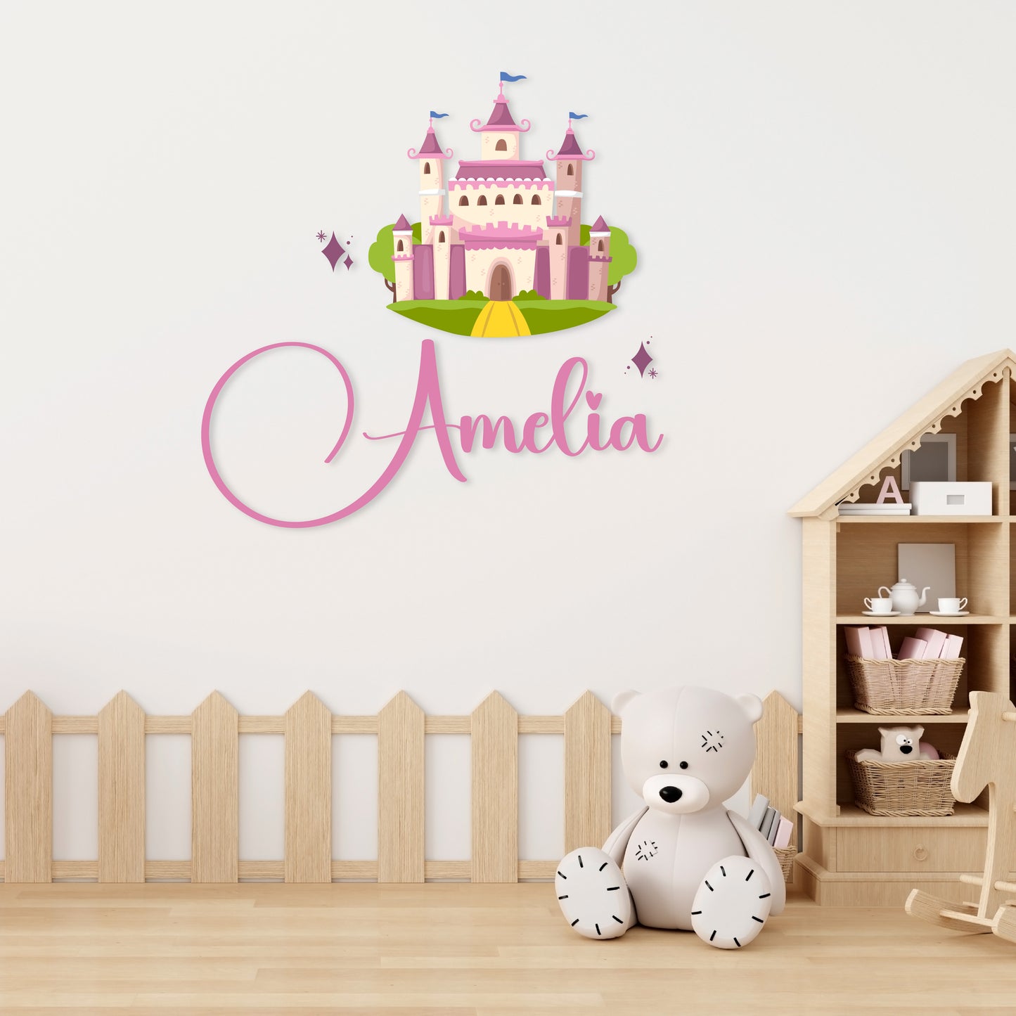 Custom Wall Decals - Custom Name Princess Haven Wall Decal: Castle of Enchantment