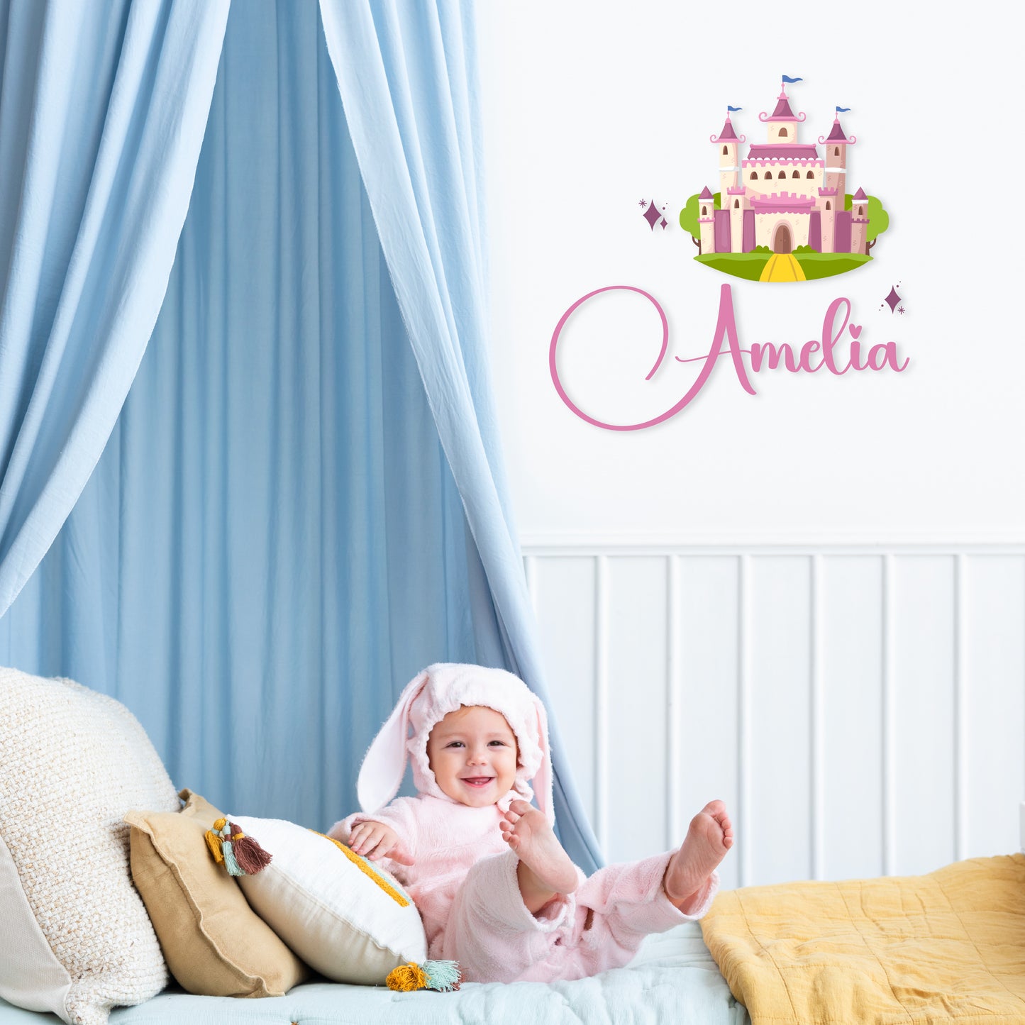 Custom Wall Decals - Custom Name Princess Haven Wall Decal: Castle of Enchantment