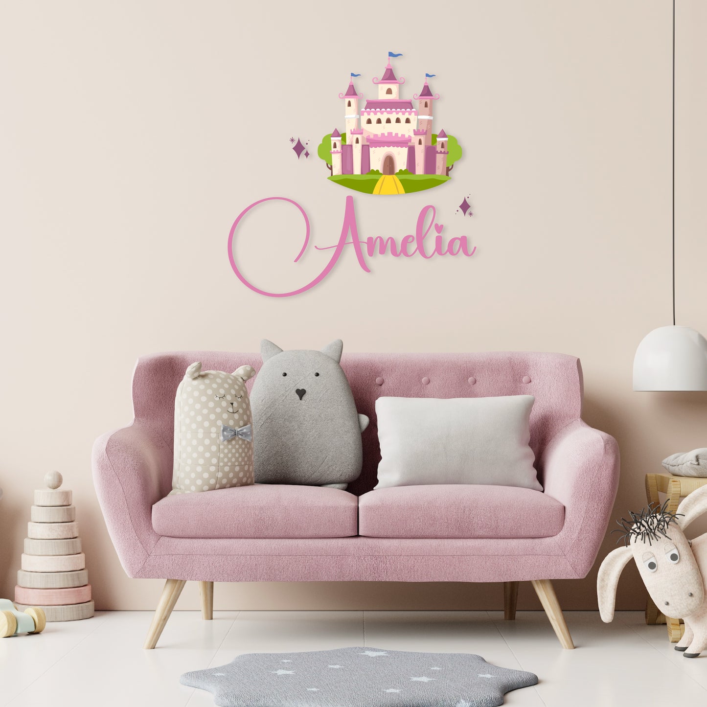 Custom Wall Decals - Custom Name Princess Haven Wall Decal: Castle of Enchantment