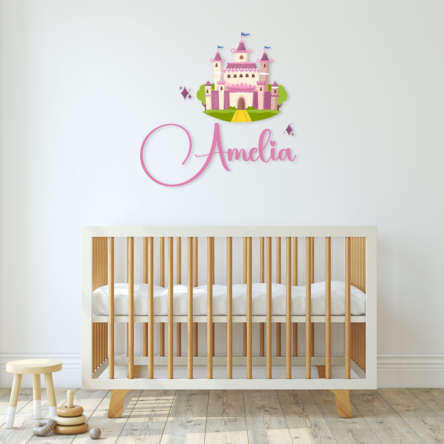 Custom Wall Decals - Custom Name Princess Haven Wall Decal: Castle of Enchantment