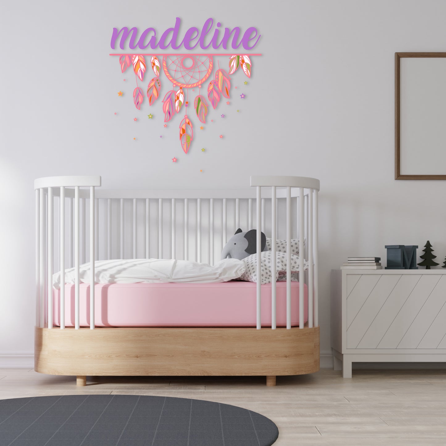 Custom Wall Decals - Custom Name Dreamcatcher Magic Wall Decal: Dreamcatcher and Stars