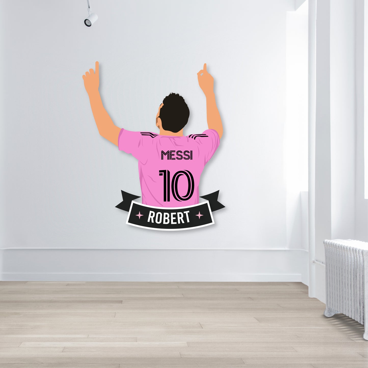 Custom Wall Stickers - Custom Name Messi Inter Miami Wall Decal: Soccer Brilliance