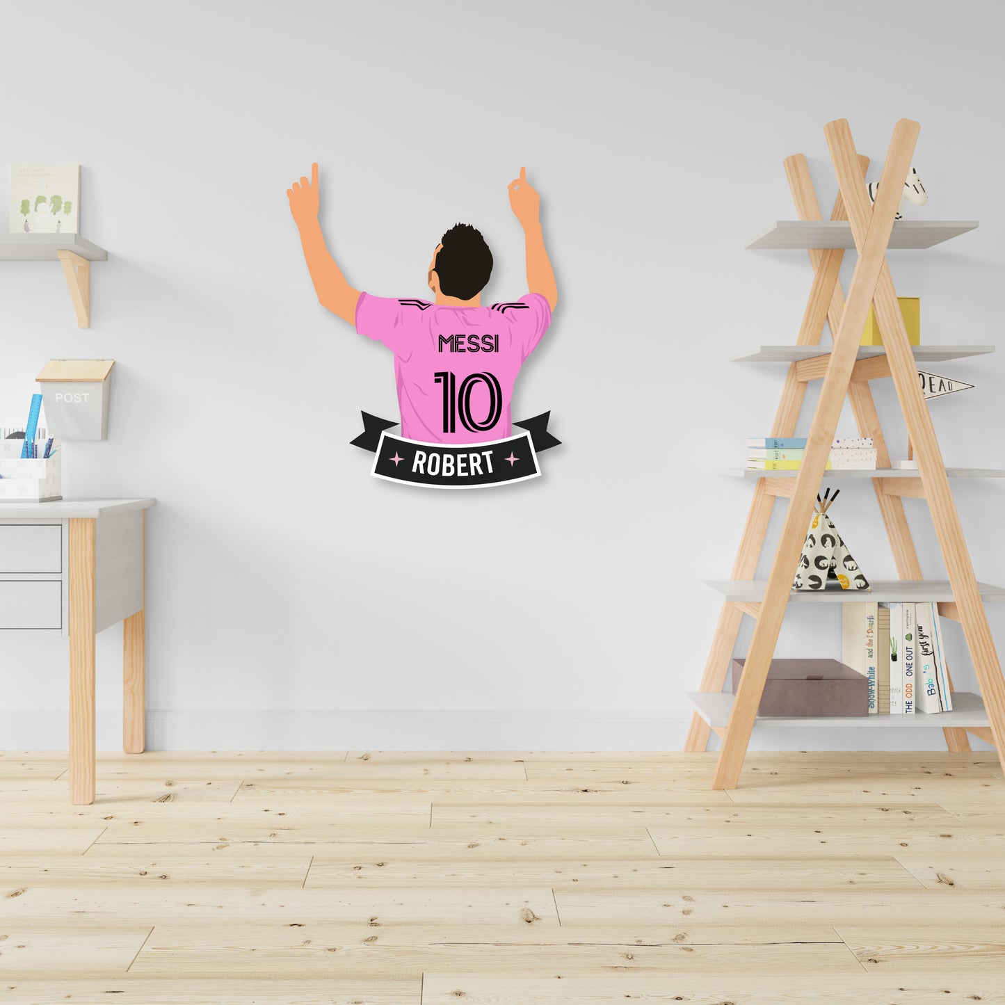 Custom Wall Stickers - Custom Name Messi Inter Miami Wall Decal: Soccer Brilliance