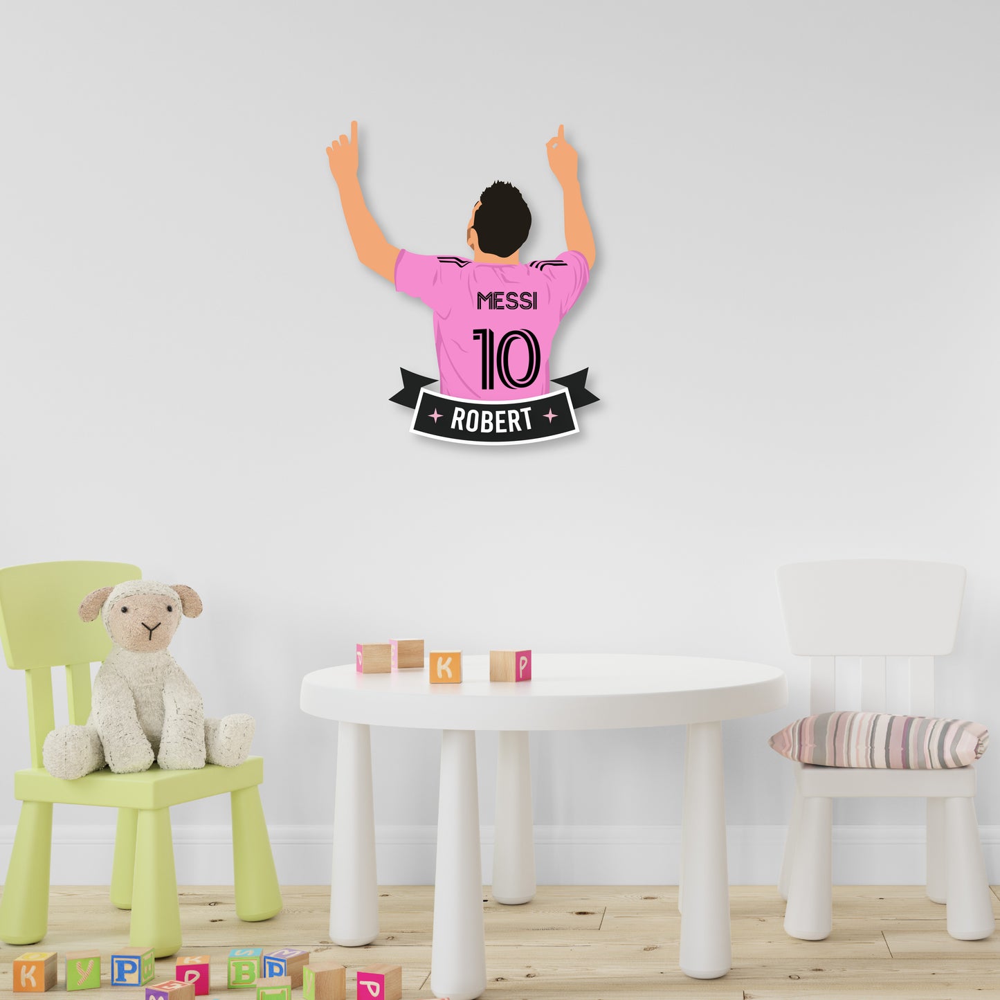 Custom Wall Stickers - Custom Name Messi Inter Miami Wall Decal: Soccer Brilliance