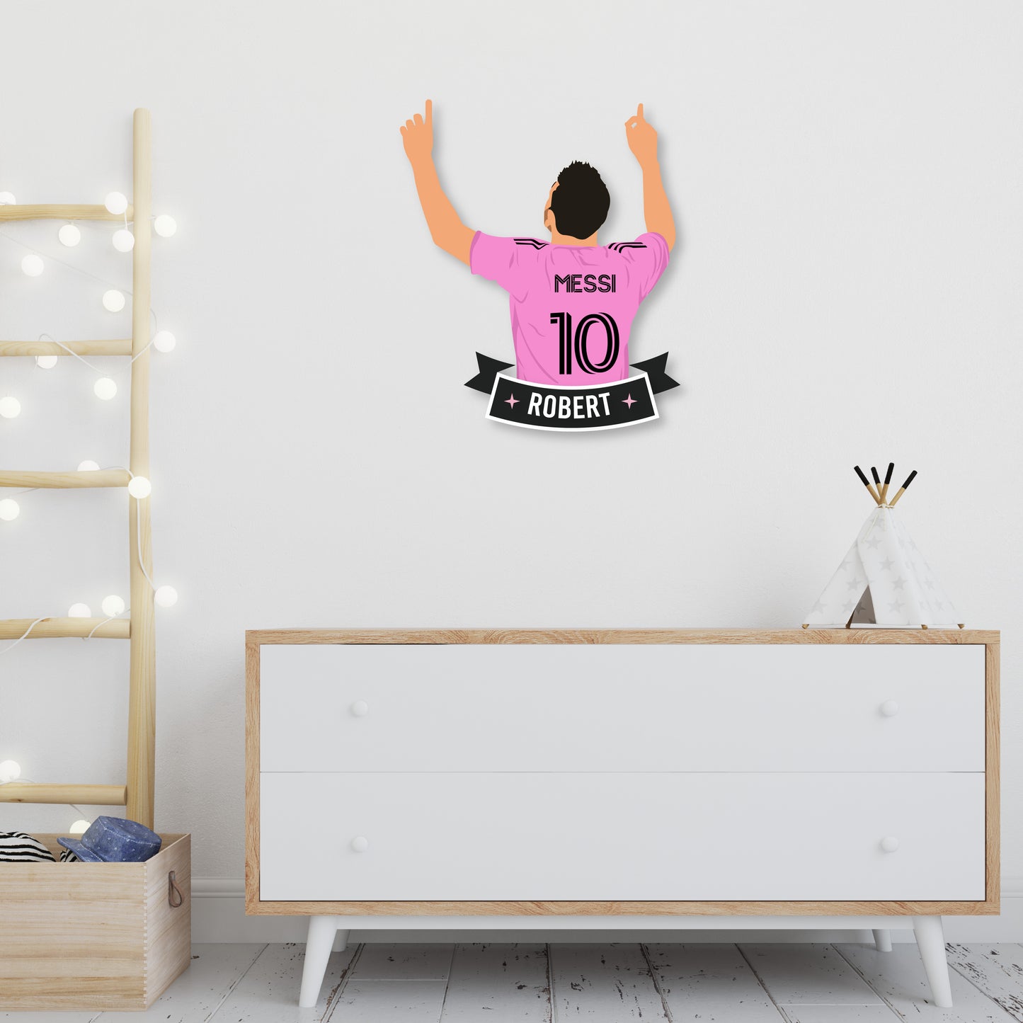 Custom Wall Stickers - Custom Name Messi Inter Miami Wall Decal: Soccer Brilliance