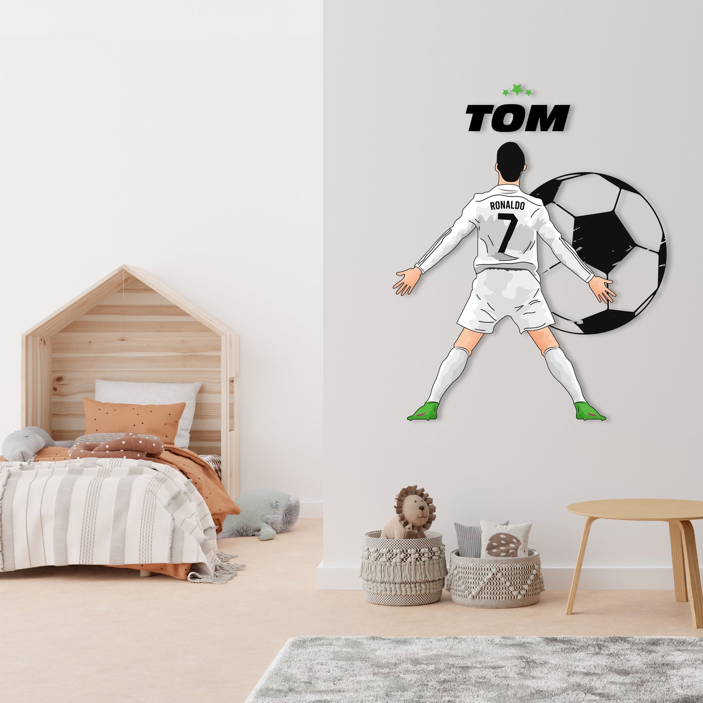 Custom Wall Decals - Custom Name Cristiano Ronaldo Wall Decal: Soccer Icon