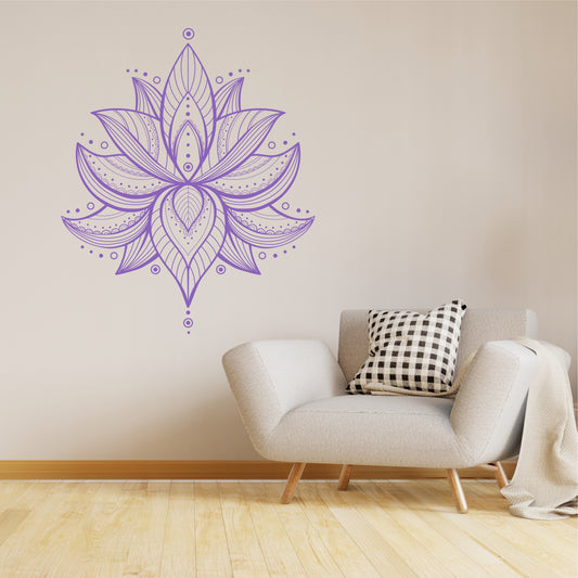 Custom Wall Decals - Lotus Serenity: Blooming Lotus Wall Decal Tranquility