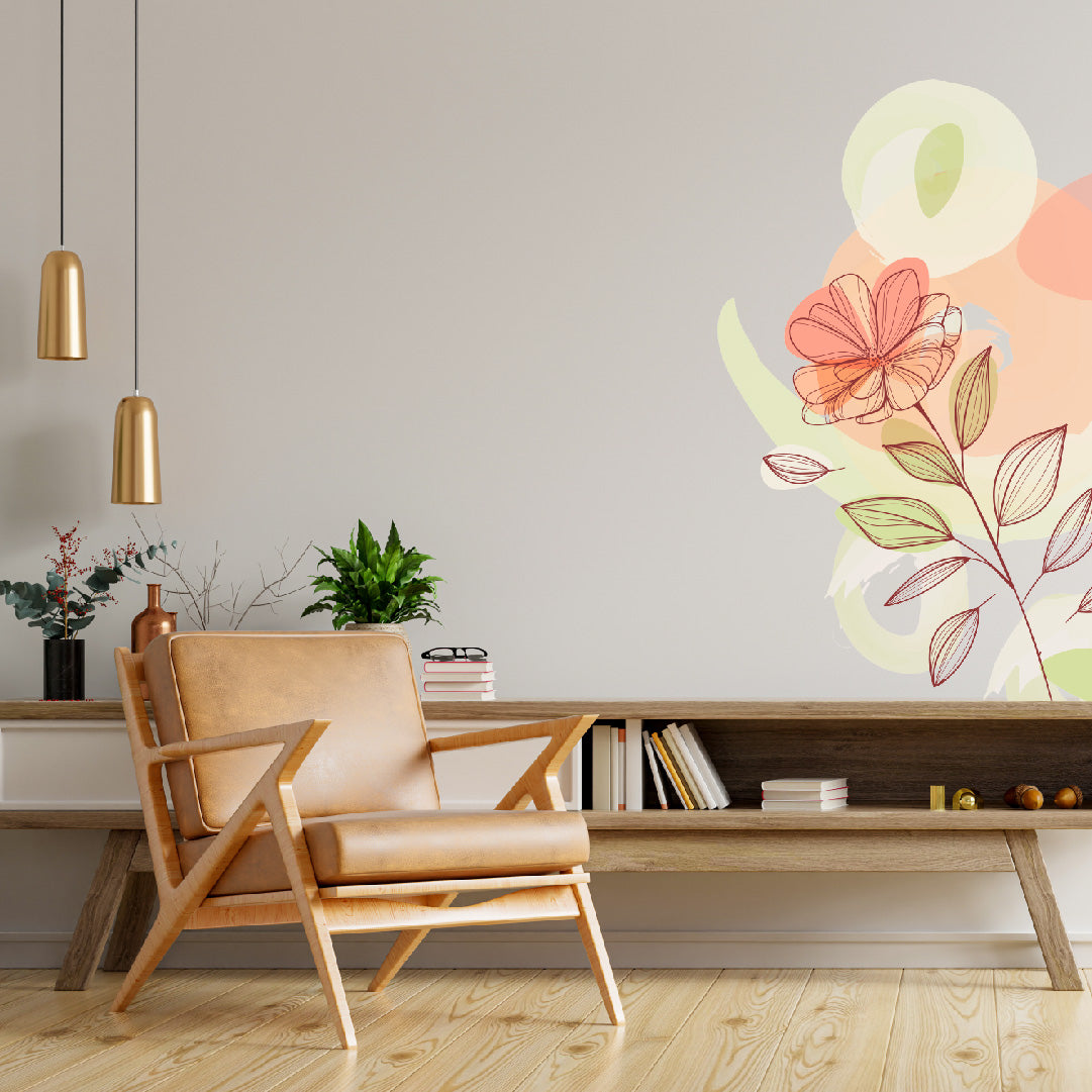 Custom Wall Decals - Watercolor Blooms: Colorful Floral Wall Decal Ensemble