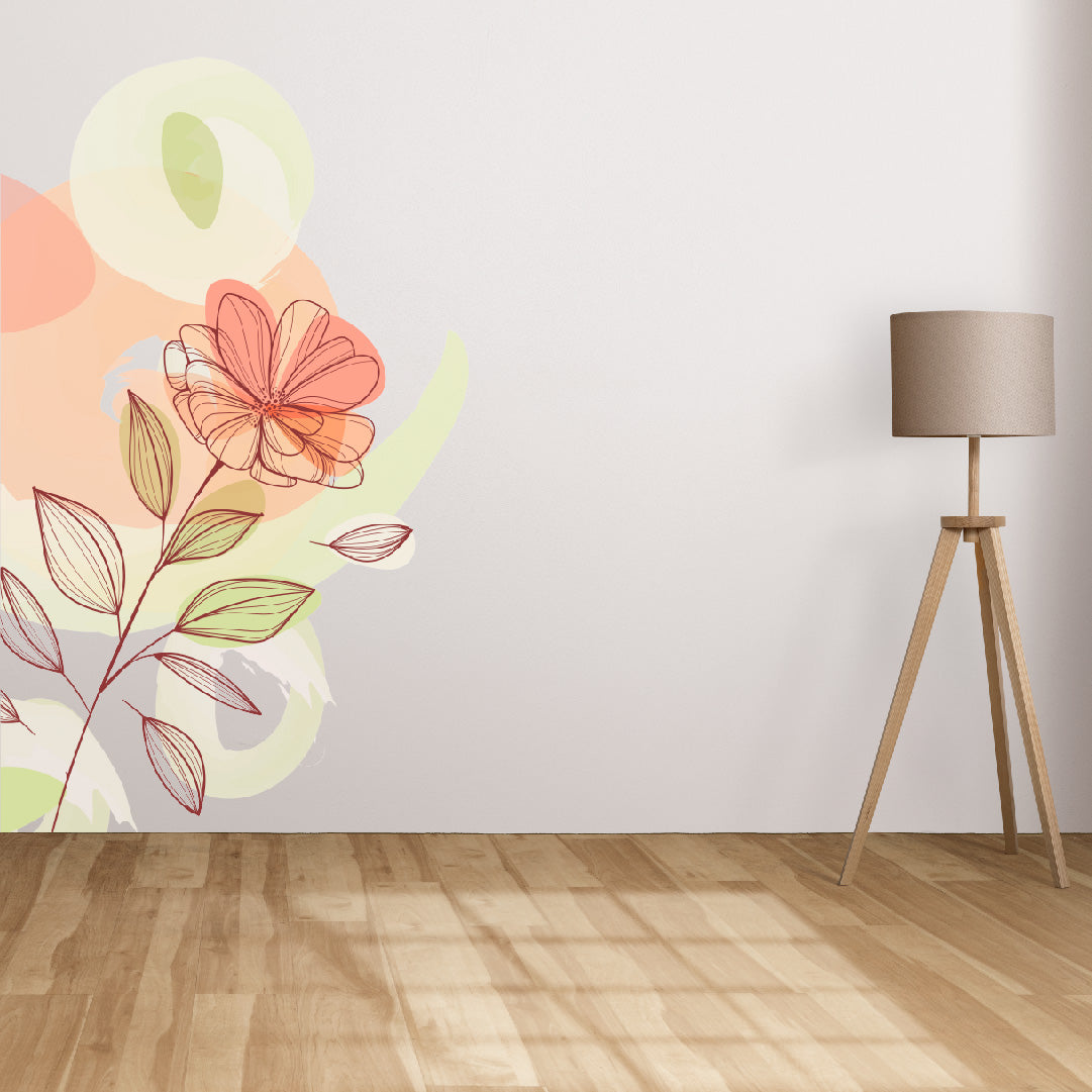 Custom Wall Decals - Watercolor Blooms: Colorful Floral Wall Decal Ensemble