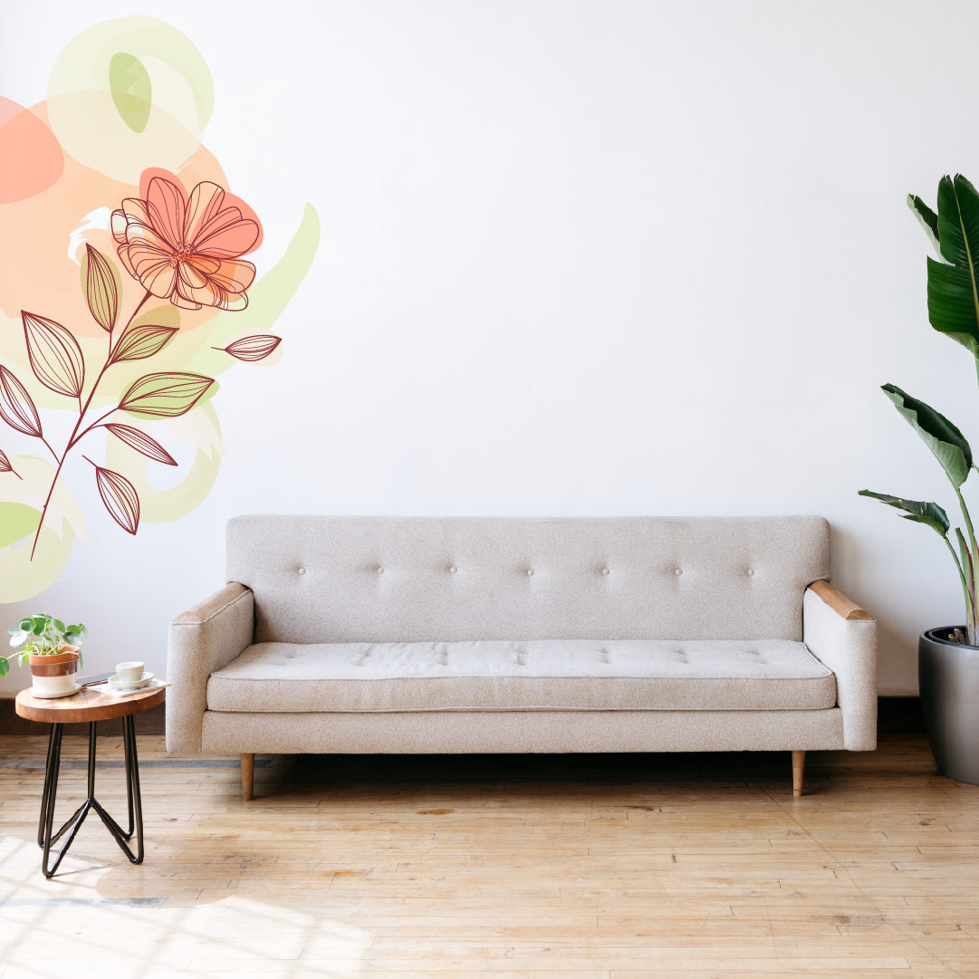 Custom Wall Decals - Watercolor Blooms: Colorful Floral Wall Decal Ensemble