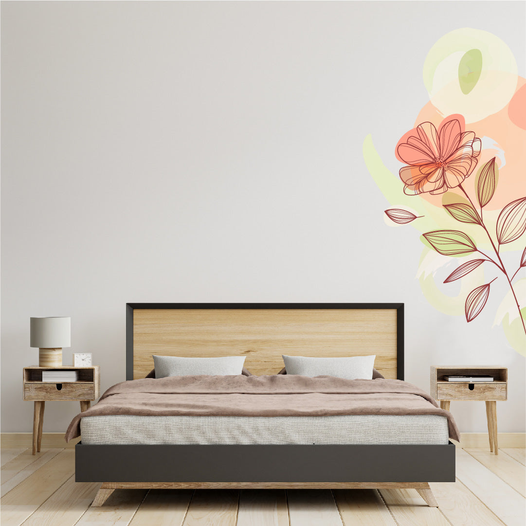 Custom Wall Decals - Watercolor Blooms: Colorful Floral Wall Decal Ensemble