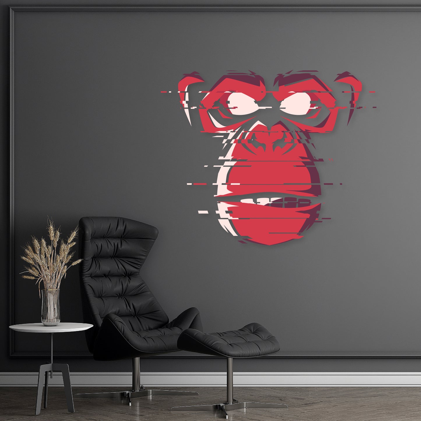 Custom Wall Decals - Gorilla Majesty: Gorilla Face Wall Decal Dominance