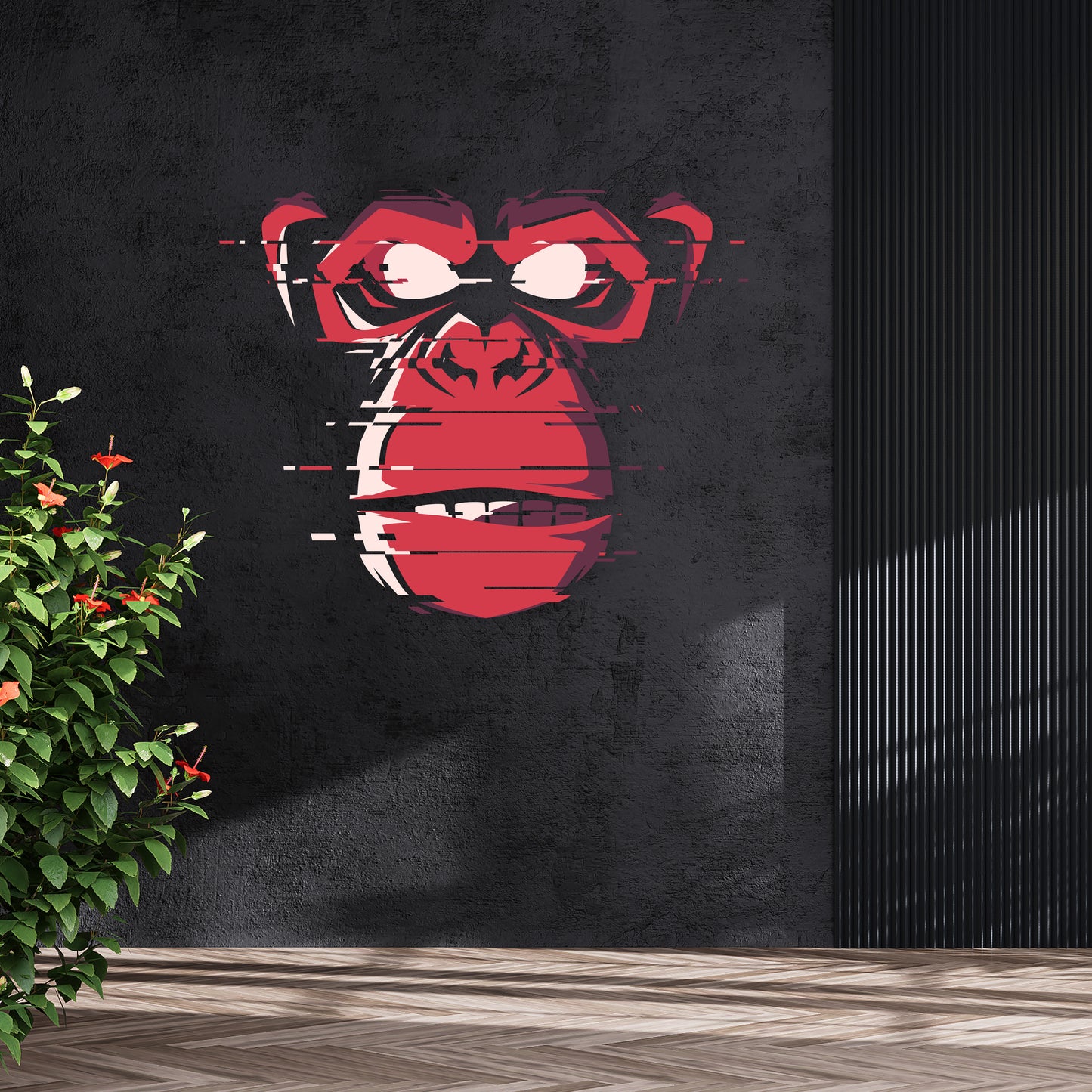 Custom Wall Decals - Gorilla Majesty: Gorilla Face Wall Decal Dominance