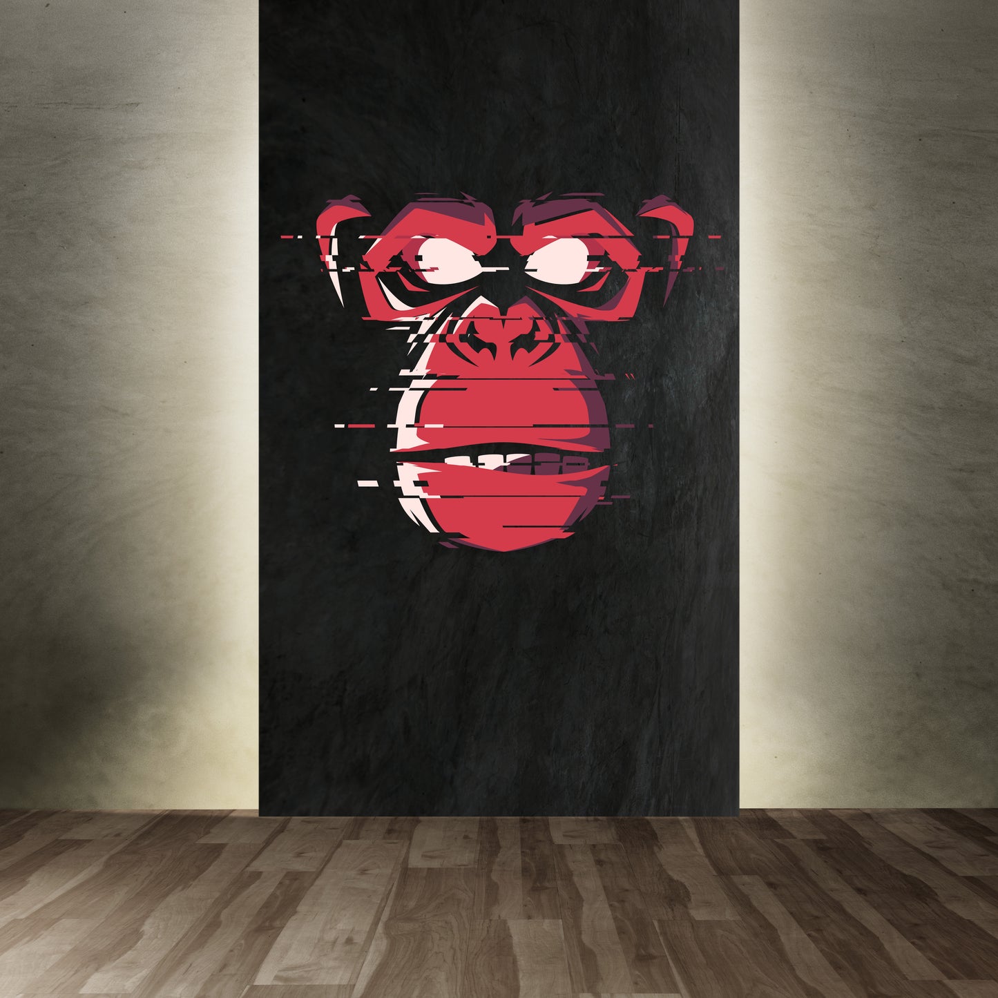 Custom Wall Decals - Gorilla Majesty: Gorilla Face Wall Decal Dominance