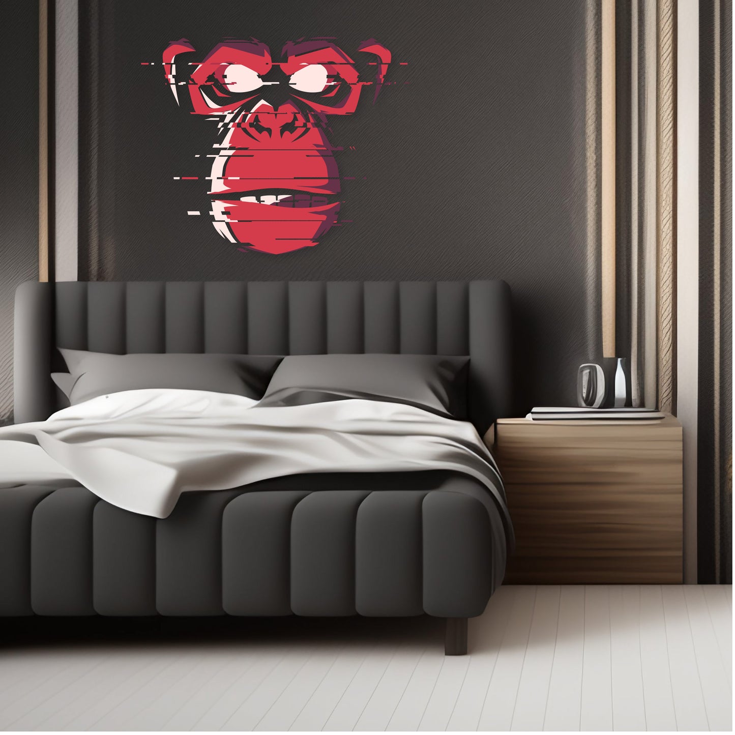 Custom Wall Decals - Gorilla Majesty: Gorilla Face Wall Decal Dominance