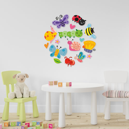 Custom Wall Decals - Fluttering Insects: Insect Collection Wall Decal Menagerie