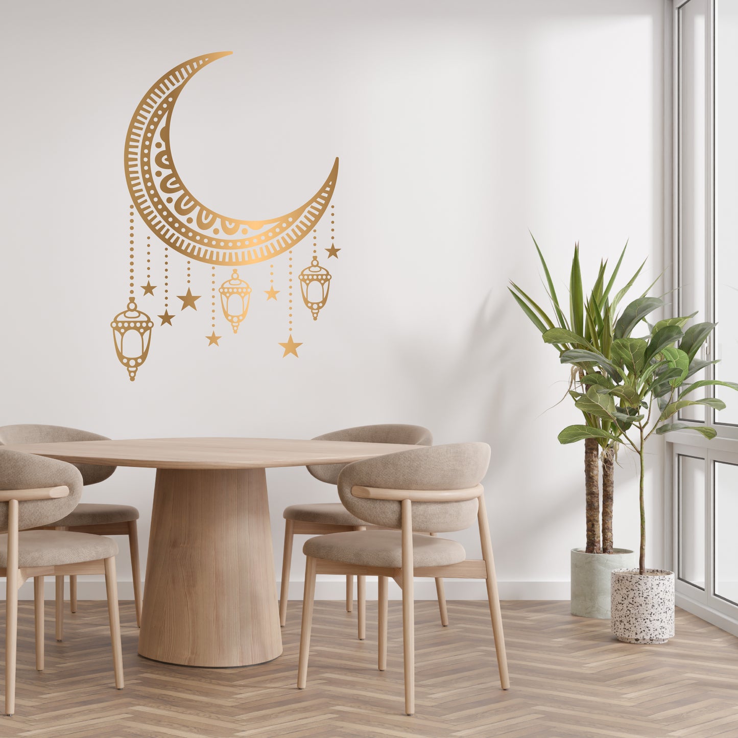 Custom Wall Decals - Islamic Lunar Radiance: Crescent Moon Wall Decal