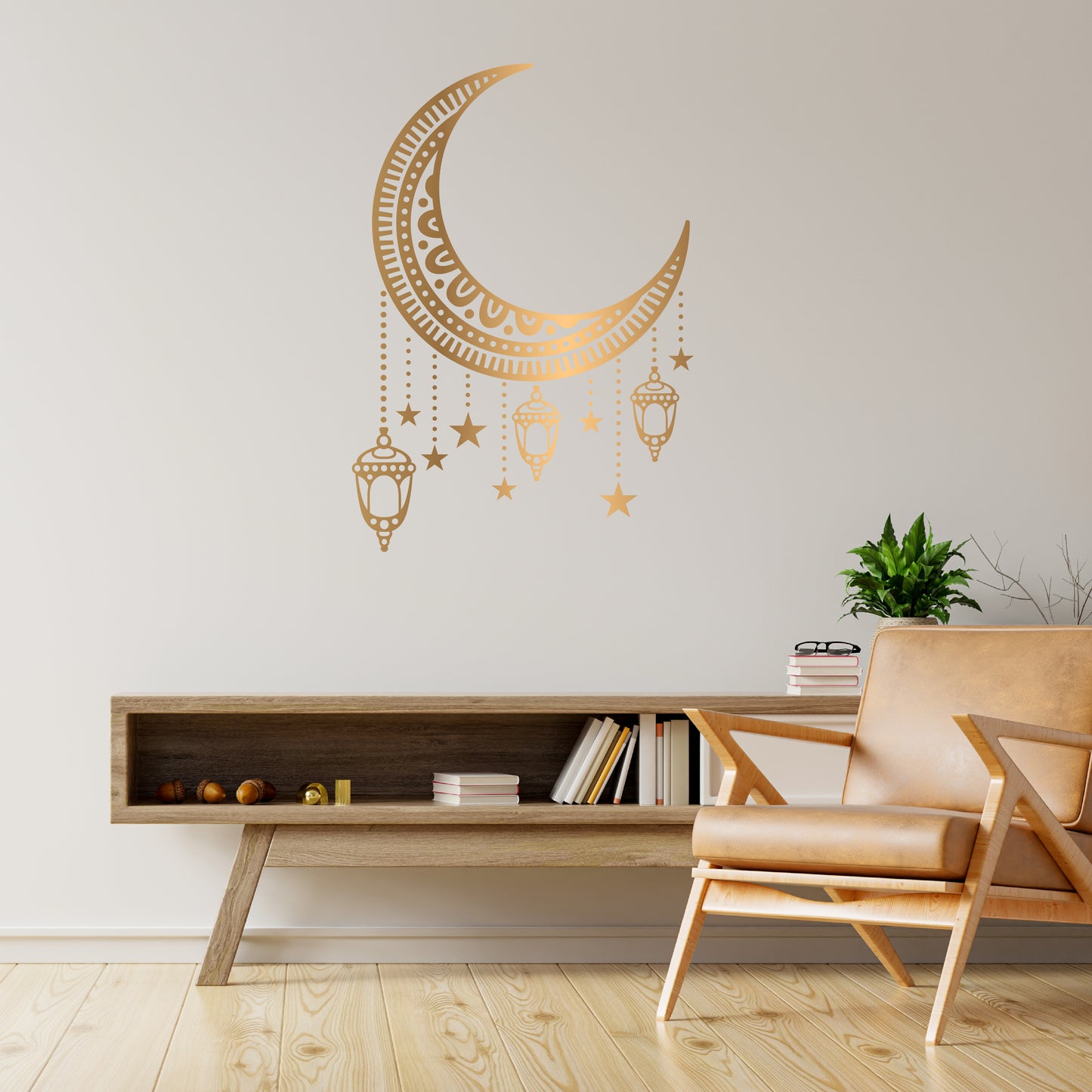 Custom Wall Decals - Islamic Lunar Radiance: Crescent Moon Wall Decal