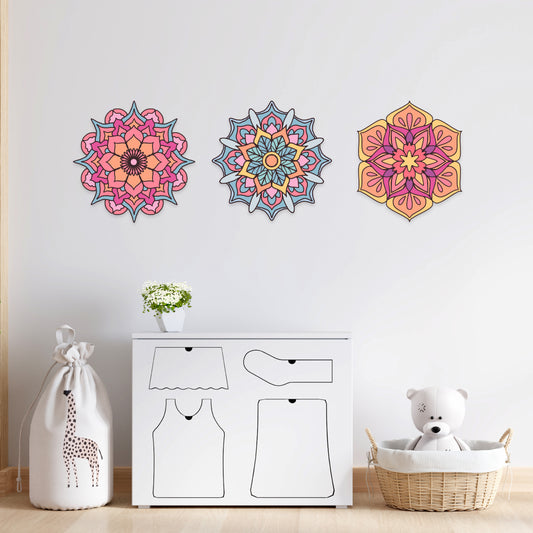 Custom Wall Decals - Mandala Dreams: Intricate Mandala Wall Decal Ensemble