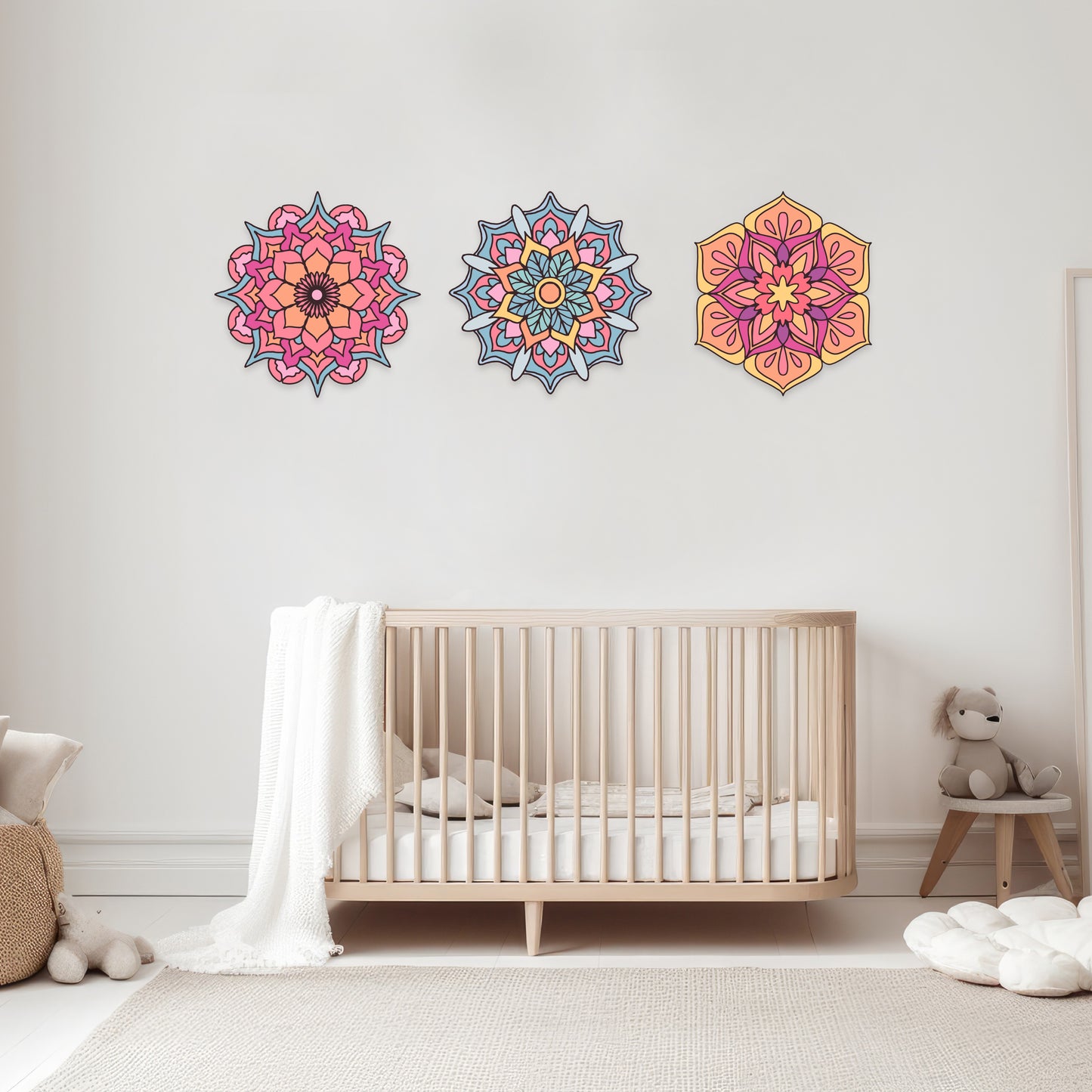 Custom Wall Decals - Mandala Dreams: Intricate Mandala Wall Decal Ensemble