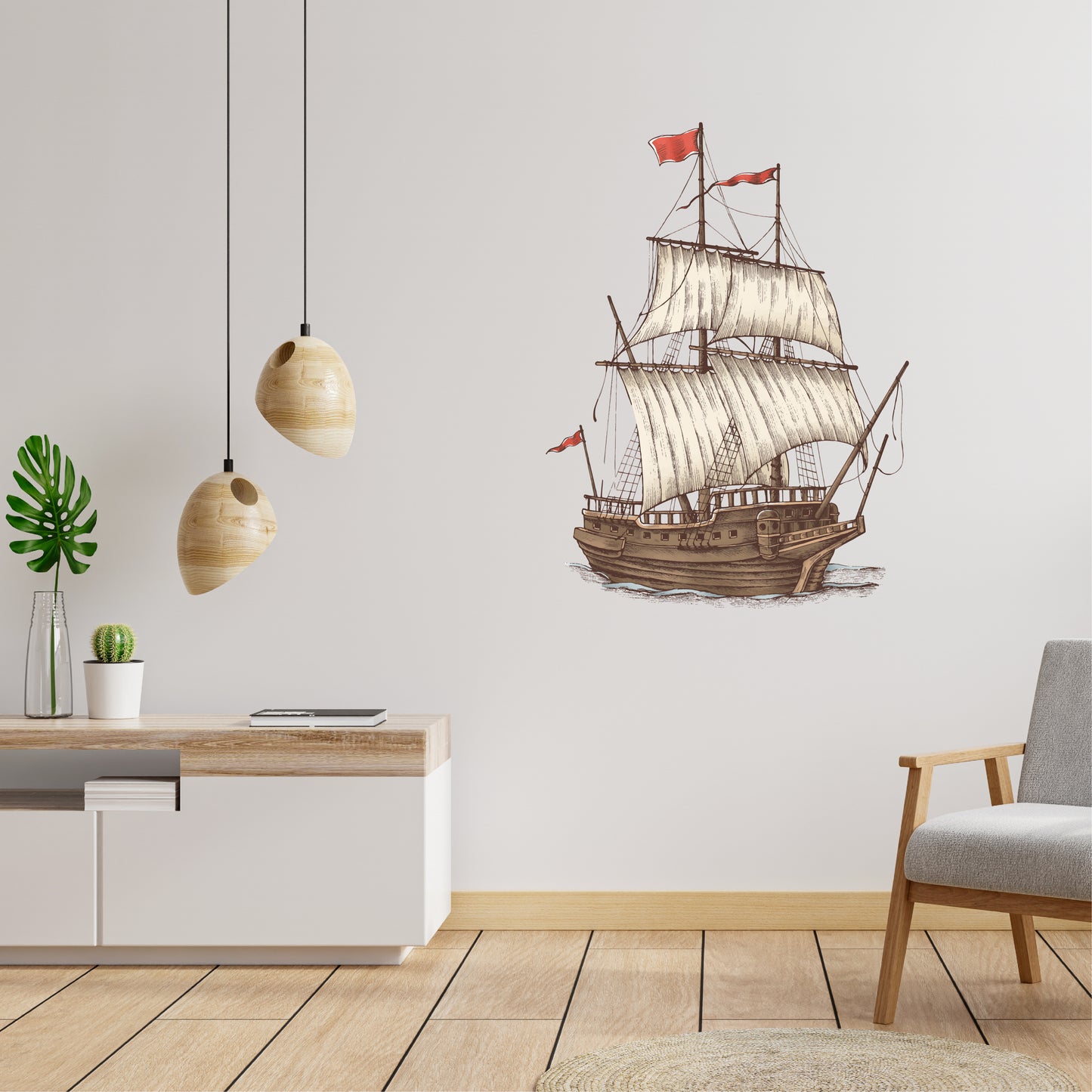 Custom Wall Decals - Pirate's Voyage: Pirate Ship Wall Decal Adventure