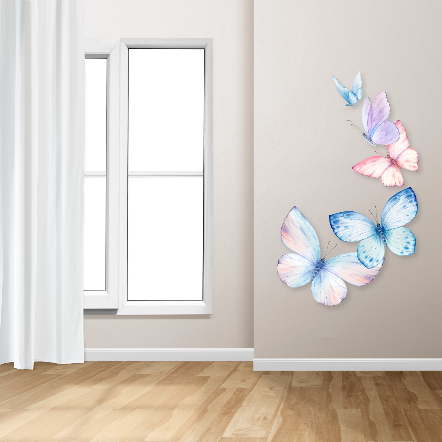 Custom Wall Decals - Butterfly Ballet: Watercolor Butterfly Wall Decal Ensemble