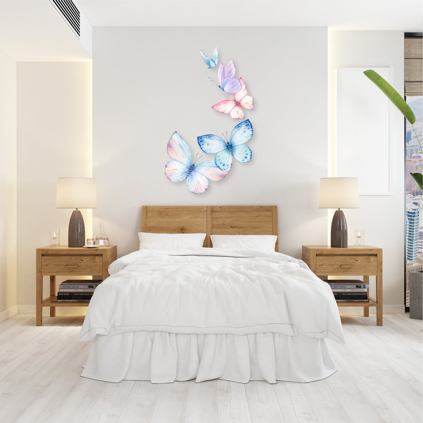 Custom Wall Decals - Butterfly Ballet: Watercolor Butterfly Wall Decal Ensemble