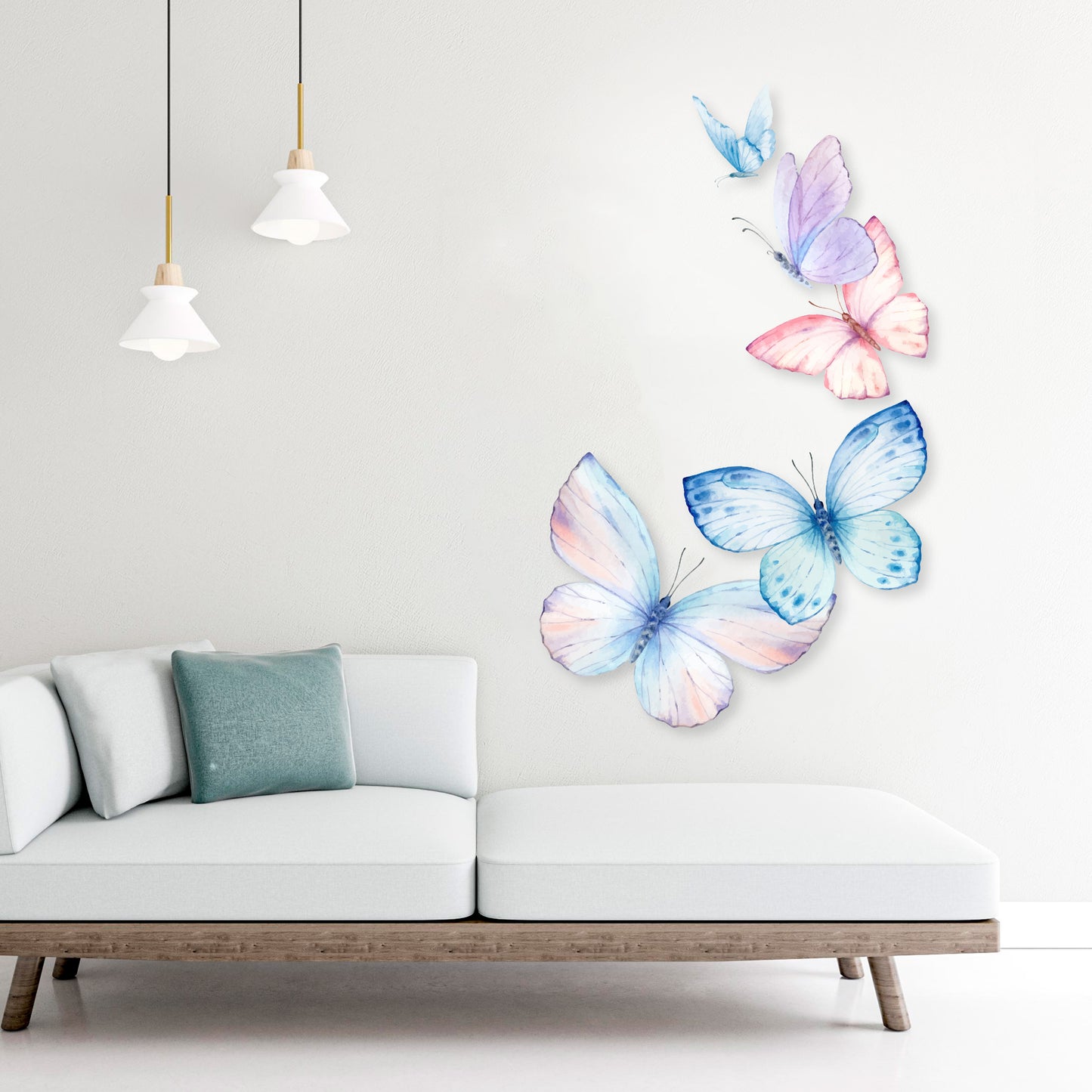 Custom Wall Decals - Butterfly Ballet: Watercolor Butterfly Wall Decal Ensemble