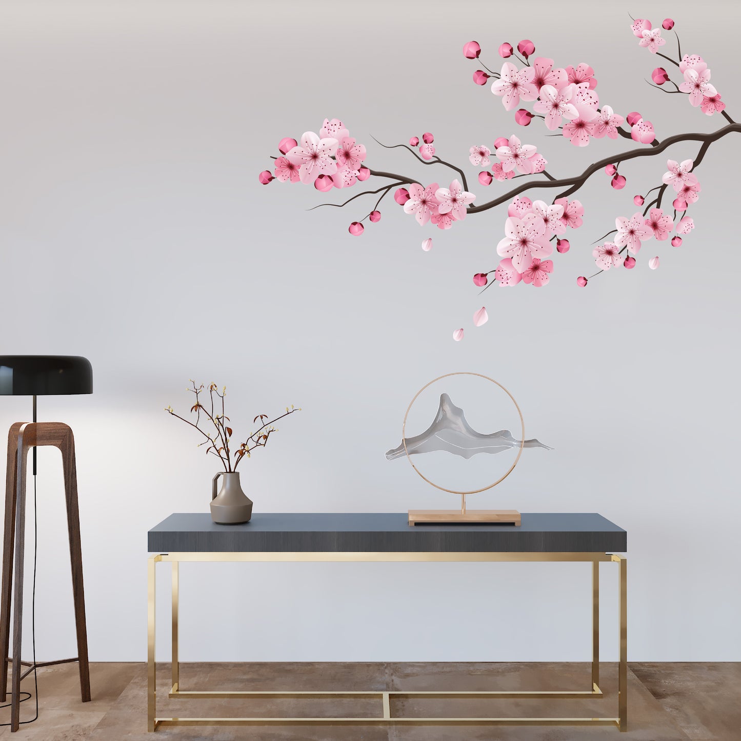 Custom Wall Decals - Cherry Blossom Whispers: Cherry Blossom Tree Wall Decal Serenity