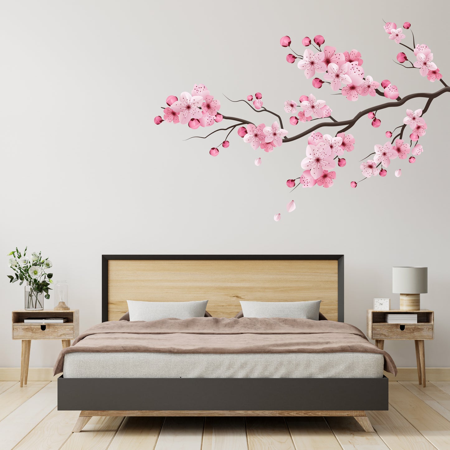 Custom Wall Decals - Cherry Blossom Whispers: Cherry Blossom Tree Wall Decal Serenity