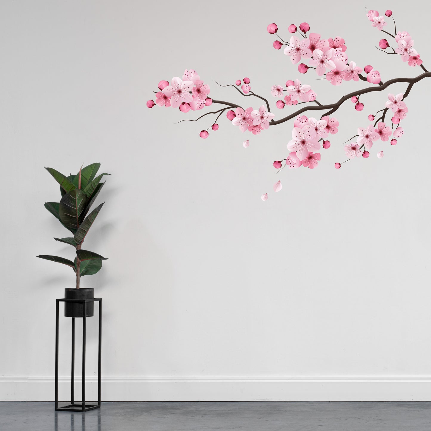 Custom Wall Decals - Cherry Blossom Whispers: Cherry Blossom Tree Wall Decal Serenity